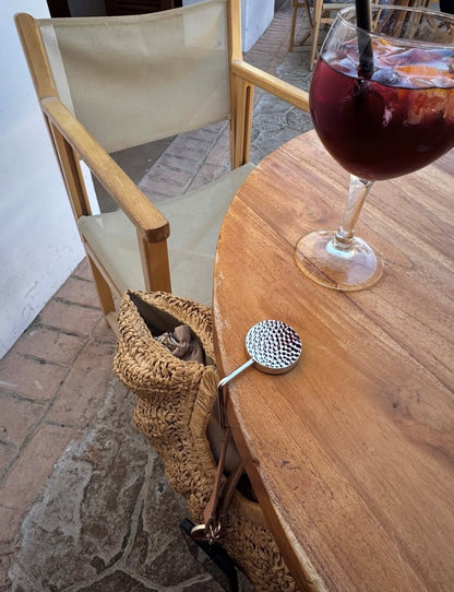 A'VERIE Bag Hook - Hammered Edge Silver